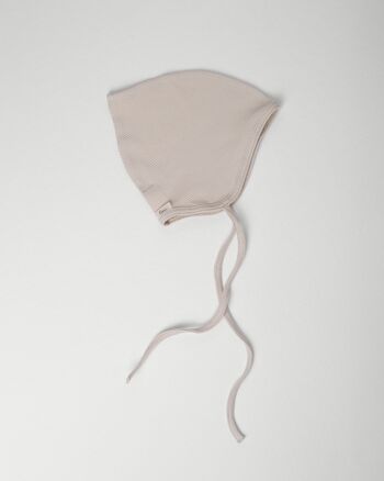 Bonnet lutin côtelé pour bébé TISU, beige clair 1