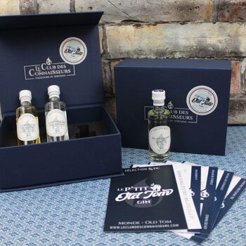 Coffret dégustation Gins Old Tom - P'tit Old Tom -  3 x 40ml - Fiches de Dégustation Incluses - Coffret Cadeau Premium Prestige - En Solo ou en Duo 2