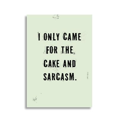 Cake and sarcasm