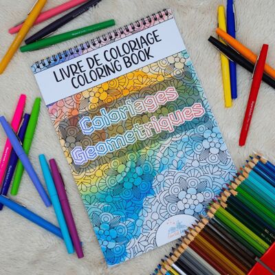 Libro da colorare per adulti, colorazione geometrica