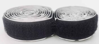 HOOK & LOOP TAPE Noir, Stick On Hook & Loop Tape, 2 cm x 1 mètre Noir Stick On Hook & Loop Tape, Pas de couture Hook & Loop Tape en noir 2