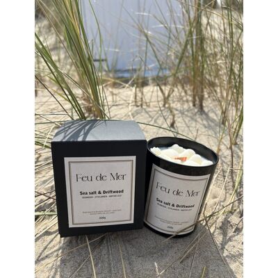 Fullsize 220g scented candle - Sea salt & Driftwood