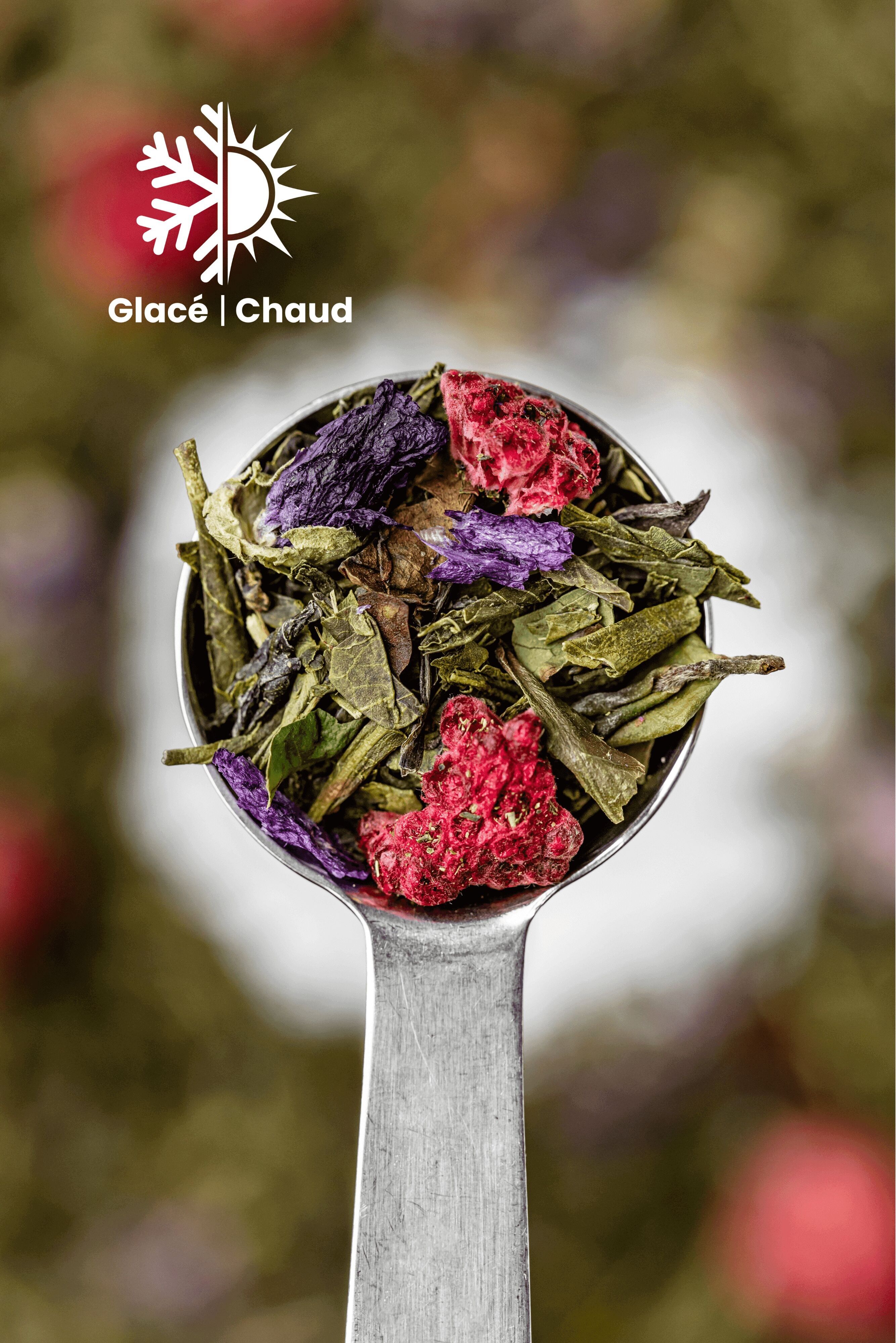 Bio-Violett-Himbeer-Grüntee – 100 g