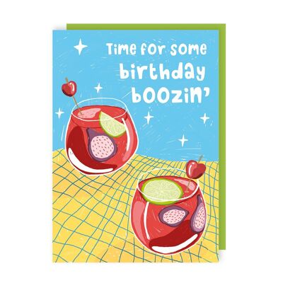 Birthday Boozin Celebration Birthday Card Pack of 6