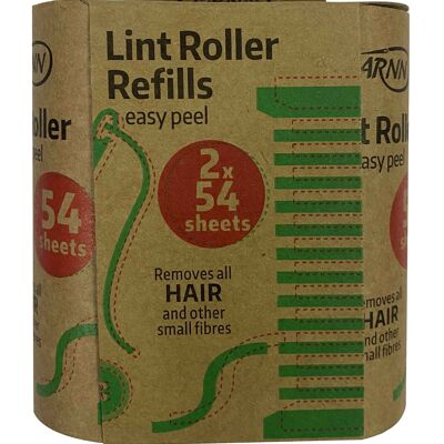 LINT ROLLER REFILLS Pack 2, Pre-cut Sticky Sheets Refill for Lint Roller, Refill for Lint Remover Roller