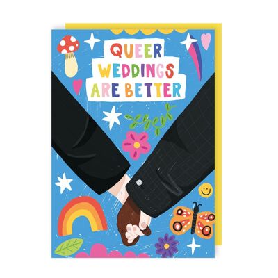 Queer Wedding Congratulations LGBTQ+ Wedding Card Pack of 6