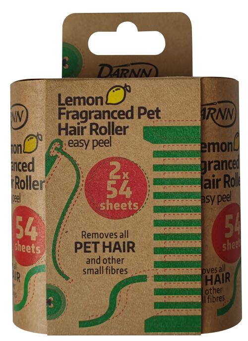 PET LINT ROLLER REFILLS Lemon Fragranced, Fragranced Lint Roller Refills, Pet Hair Remover Refills, Pack of 2 Fragranced Lint Refills