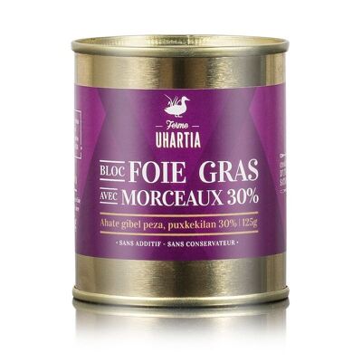 BLOCK OF CANNED DUCK FOIE GRAS with pieces 30%