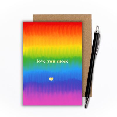 Love You More Foiled Card