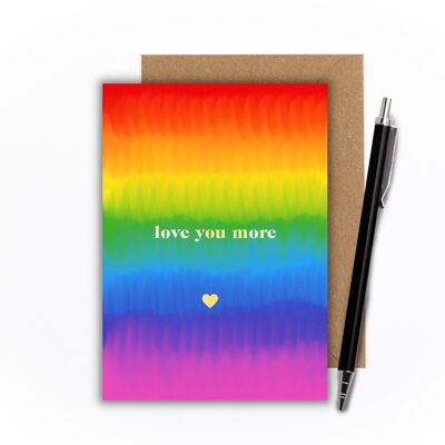 Love You More Foiled Card