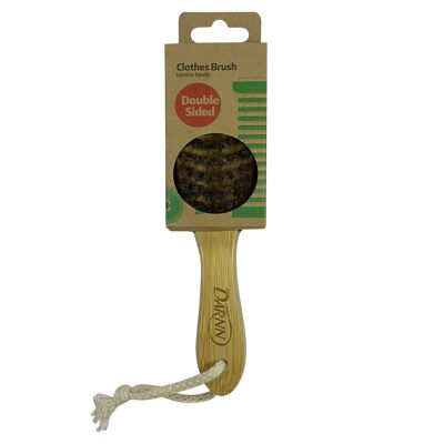 Brosse à vêtements en bambou double face, brosse à vêtements double face, brosse en bambou pour vêtements, brosse pour enlever les peluches de poils d'animaux, brosse double face pour enlever les peluches