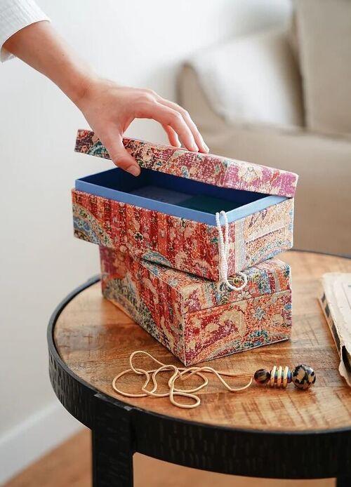 Jeweller box in Boho style fabric