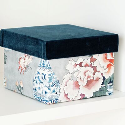 Decorative Box in velvet and Paris style fabric