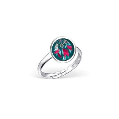 Anillo infantil de plata ajustable -Atrapasueños