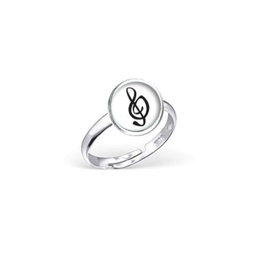 Bague Enfant Argent réglable - Clé de Sol