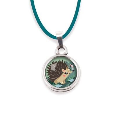 Children's Necklace Silver surgical stainless steel - Hedgehog