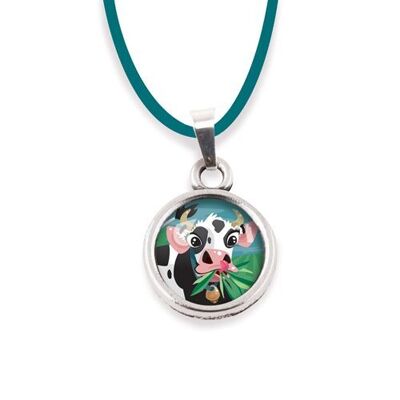 Children's Necklace Silver surgical stainless steel - Cow