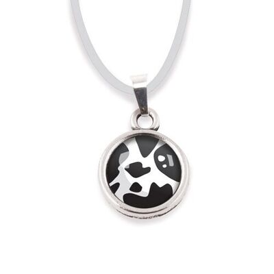 Children's Necklace Silver surgical stainless steel - Cowhide