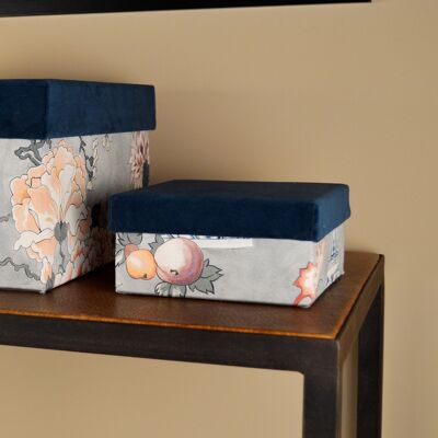 Decorative Box in velvet and Paris style fabric