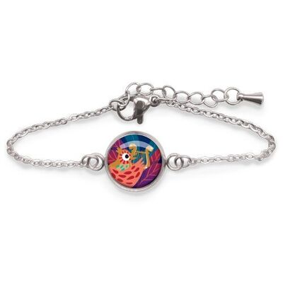 Children's Curb Bracelet Silver surgical stainless steel - Lyre