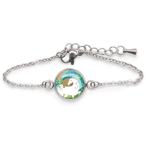 Bracelet Gourmette Enfant Argent acier chirurgical inoxydable - Chevaux