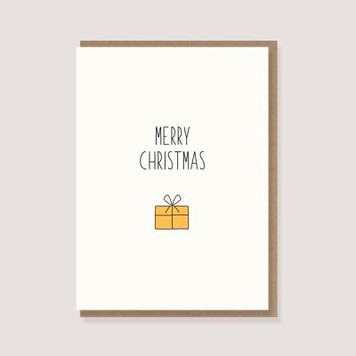 Folding card with envelope - "Gift - Merry Xmas"