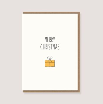 Carte pliante avec enveloppe - "Cadeau - Joyeux Noël" 1