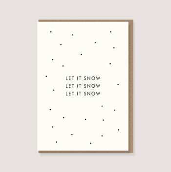 Carte pliante avec enveloppe - "Let it snow" 1