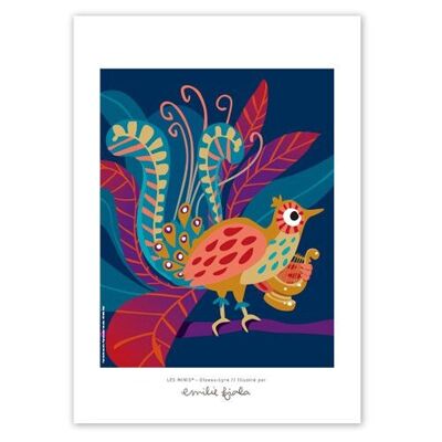 A4 Children's Decorative Poster - Lyre Bird