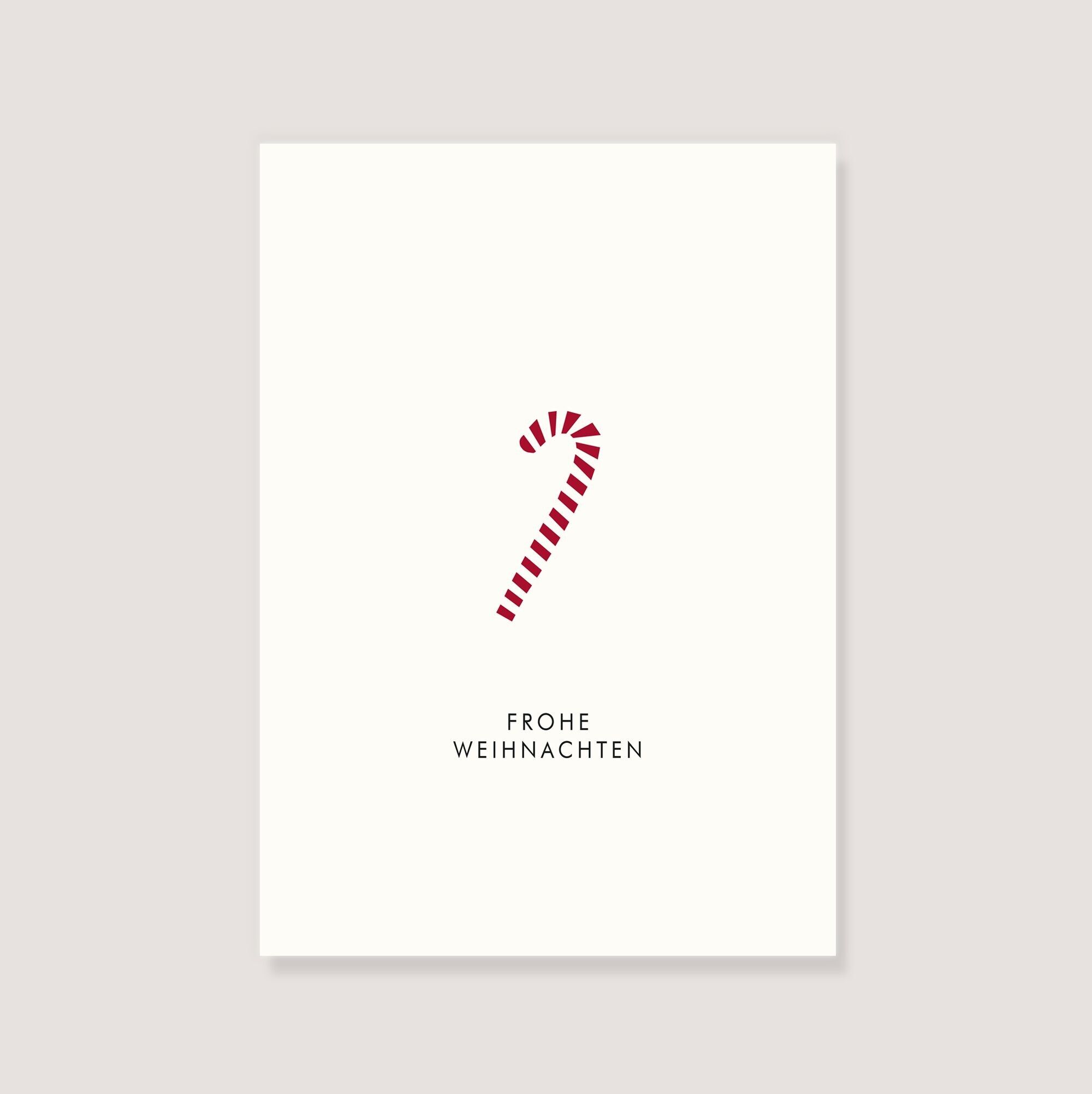 Postcard - "Candy Cane - Merry Christmas"