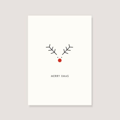 Postal - "Alce - Feliz Navidad"