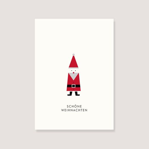 Postkarte - "Weihnachtsmann - Schöne Weihnachten"