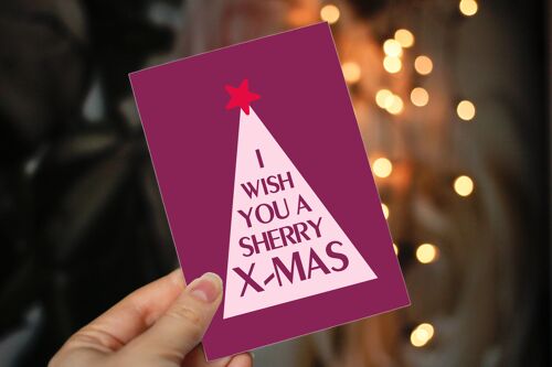 Postcard A6 - Sherry Christmas