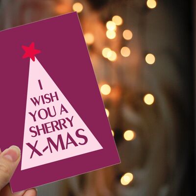 Postcard A6 - Sherry Christmas