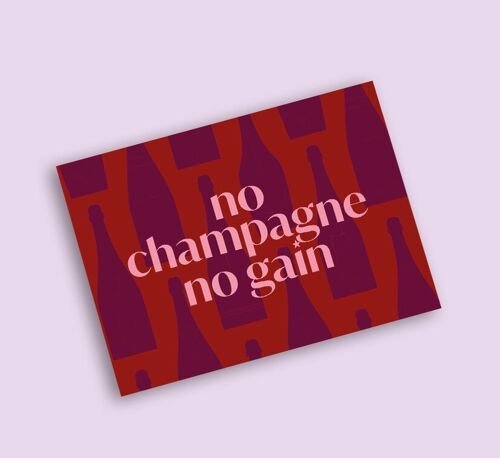 Postcard A6 - No champagne
