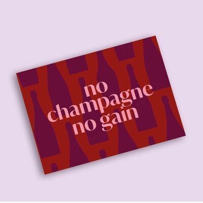Postcard A6 - No champagne