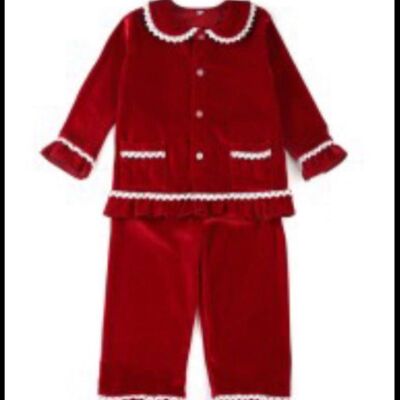 Pyjama Velours Fille Rouge