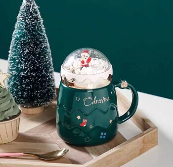 Tasse de Noël en céramique boule à neige 5