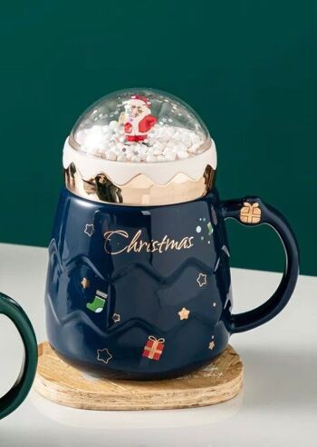 Tasse de Noël en céramique boule à neige 9