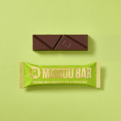 Barre snack chocolat 53% VIETNAM - Lait de Coco & Riz soufflé – 35g