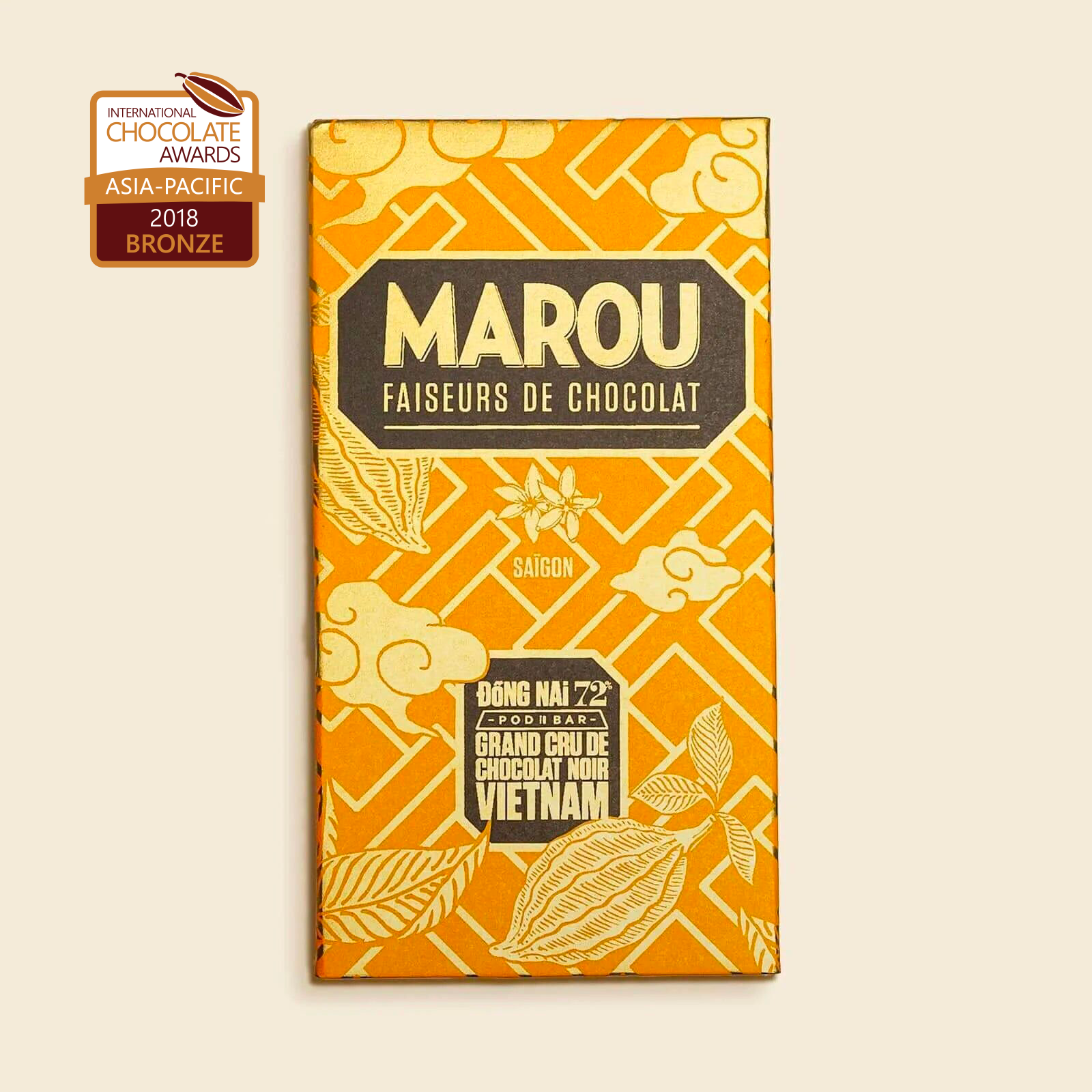 Dong Nai 72% Dark Chocolate Bar – 80 g – Grand Cru Vietnam – Spiced Cocoa