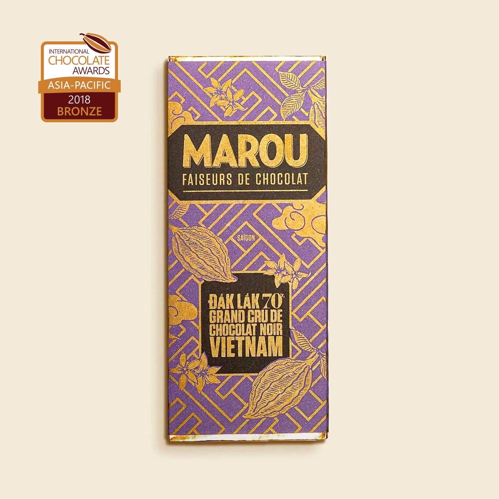 Mini Dark Chocolate Tablet 70% Dak Lak – 24 g – Grand Cru Vietnam – Spicy Notes