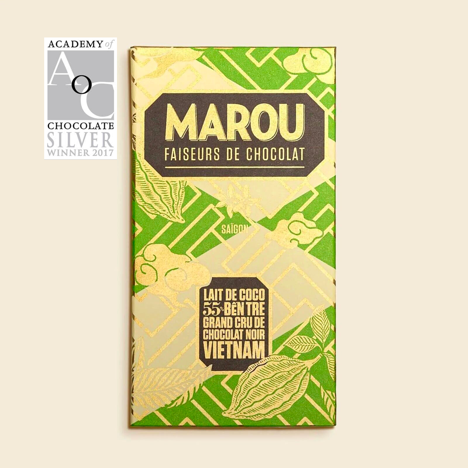 Ben Tre 55% Coconut Milk Chocolate Bar – 80 g – Grand Cru Vietnam