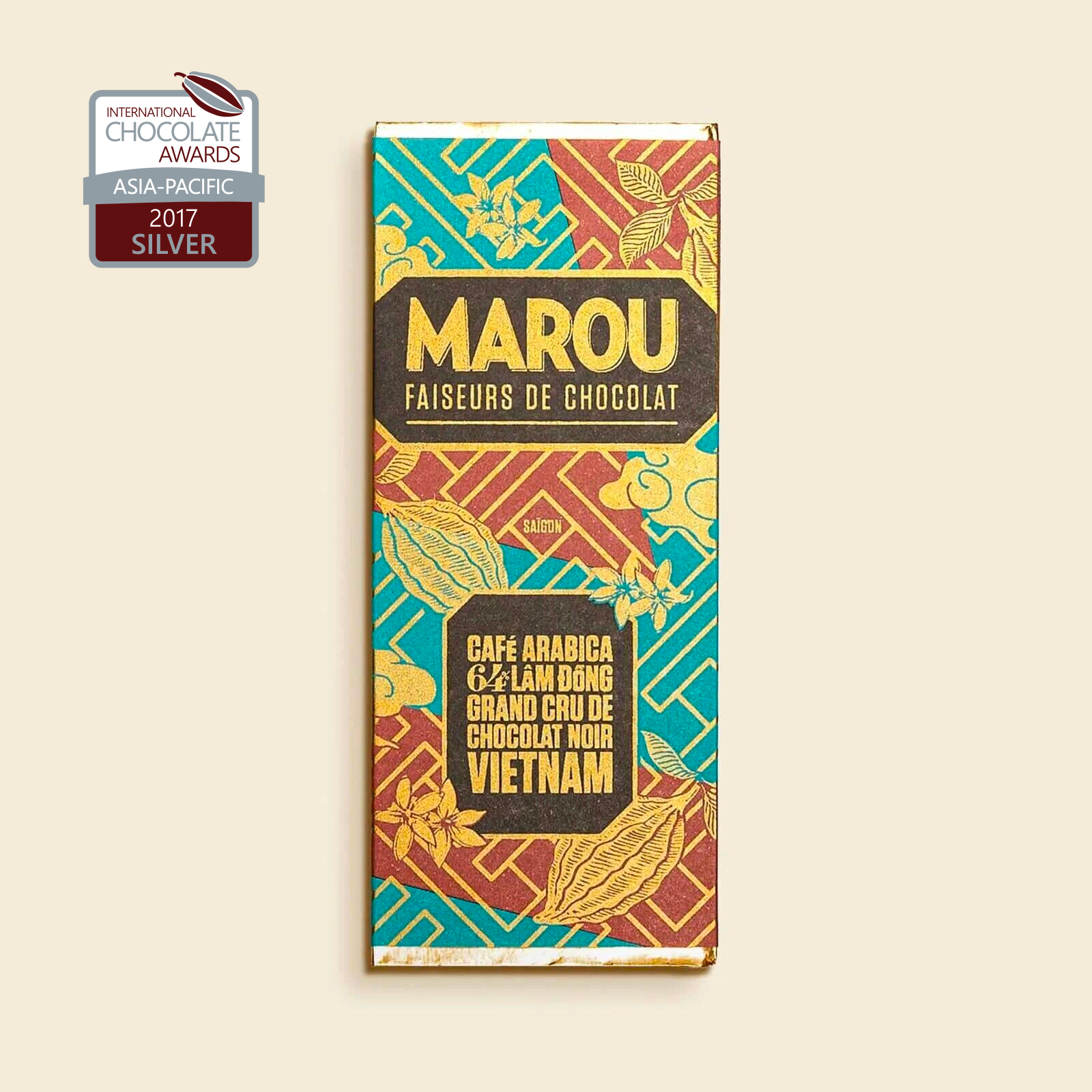 Mini Dark Chocolate Tablet 64% Arabica Coffee – 24 g – Vietnam – Grand Cru Lam Dong