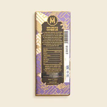 Mini tablette chocolat noir 66% Poivre et Sel Dak Lak VIETNAM – 24g 2
