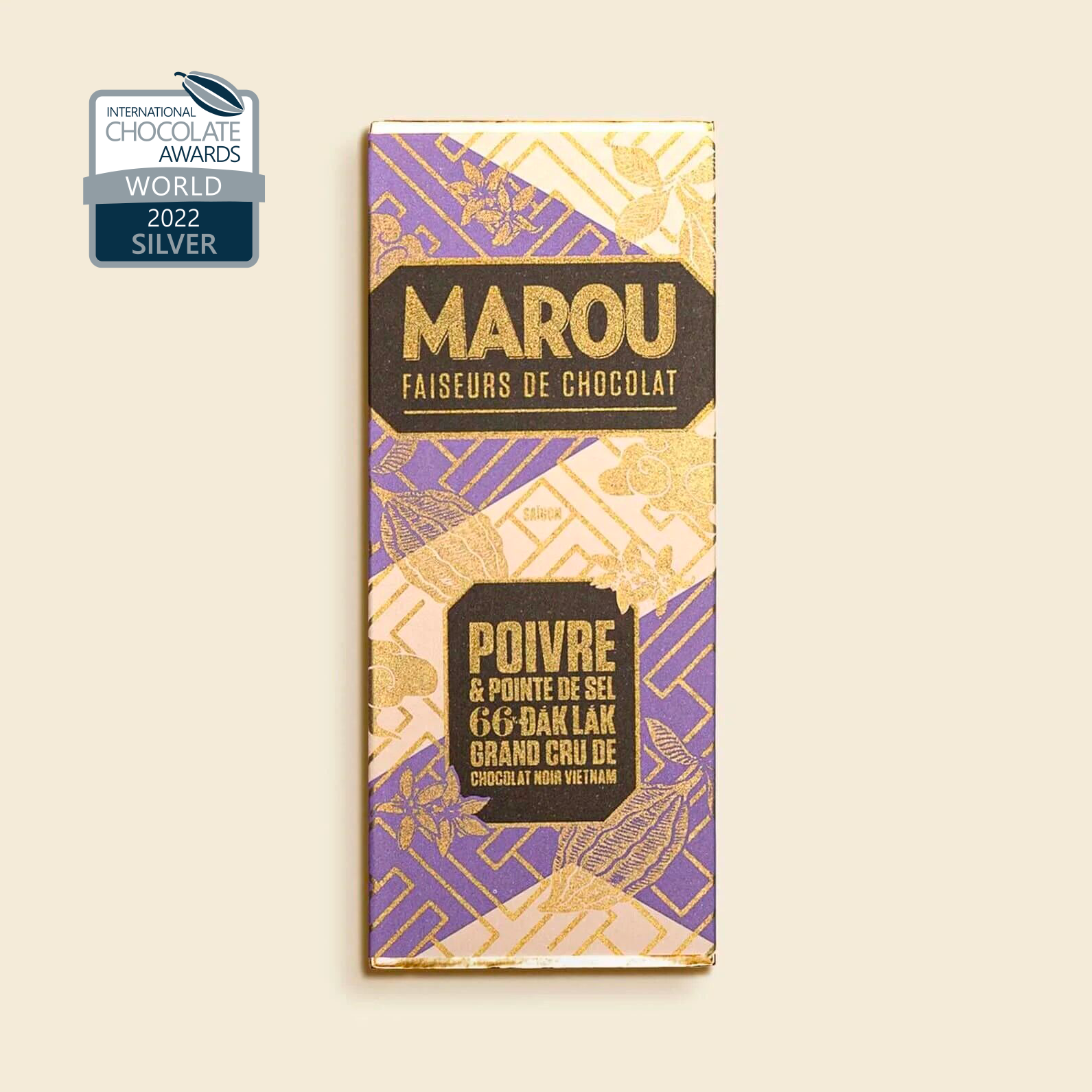 Mini Dark Chocolate Tablet 66% Pepper & Salt – 24 g – Vietnam – Grand Cru Dak Lak