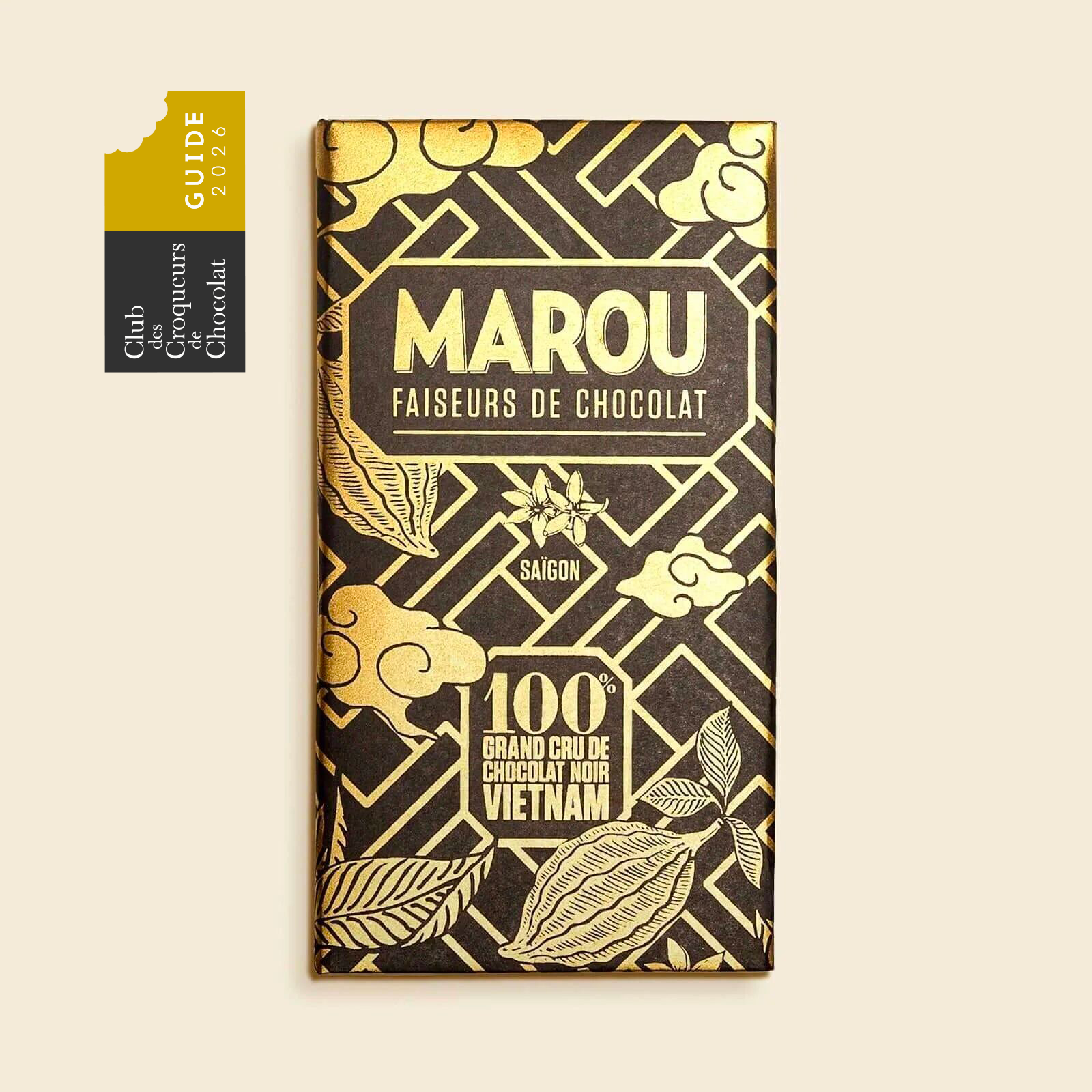 100% Pure Dark Chocolate Bar with Cocoa Mass – 60 g – Grand Cru Vietnam – Absolute Intensity