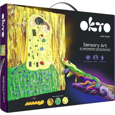 Okto clay Opera d'arte 3D fai da te con foam clay, Kiss, 10006,30x40cm