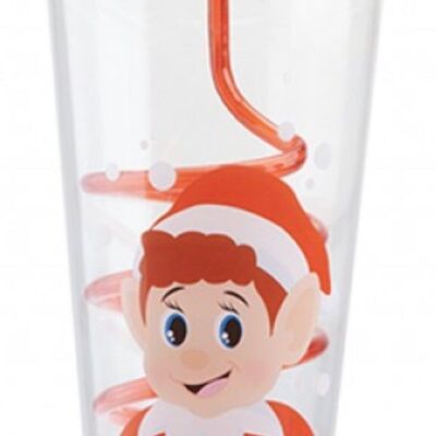 ELVES BEHAVIN BADLY DRINKS CUP WITH STRAW