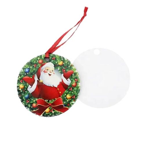 MDF Sublimation 3inch Round Tree decoration.